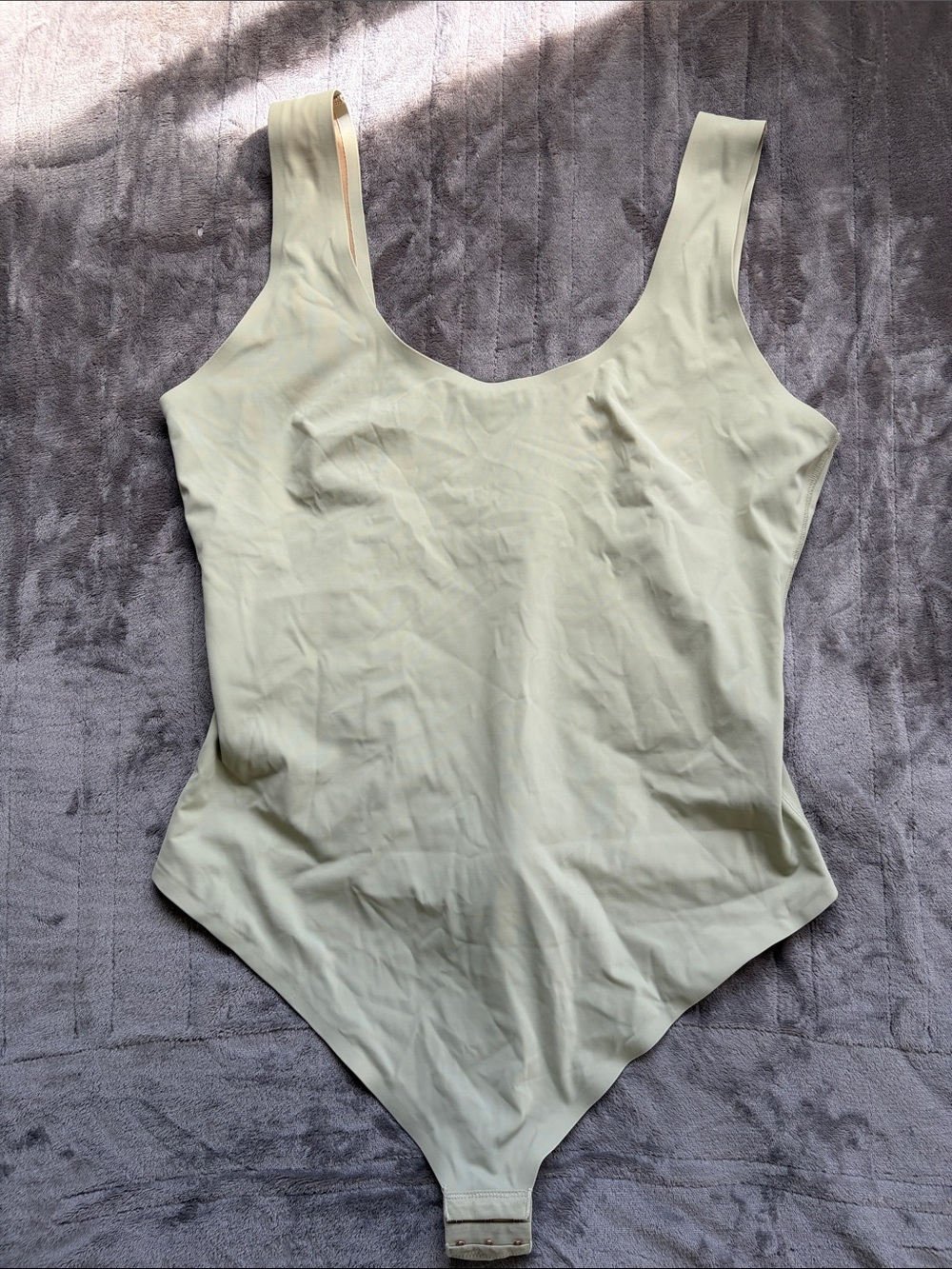 Pinsy Light Sage Green Scoop Neck Bodysuit 1X